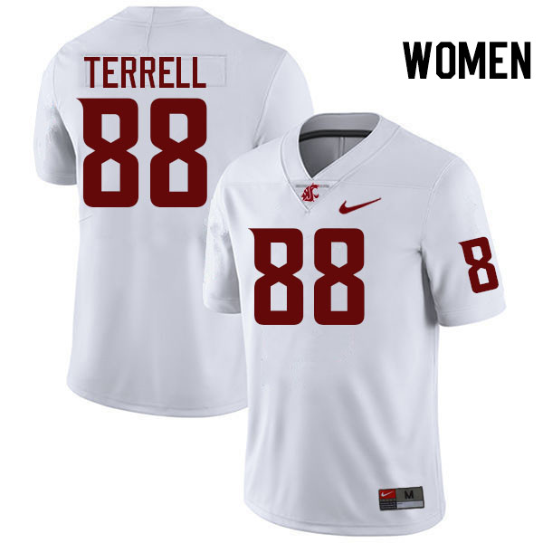 Women #88 Isaac Terrell Washington State Cougars College Football Jerseys Stitched-White